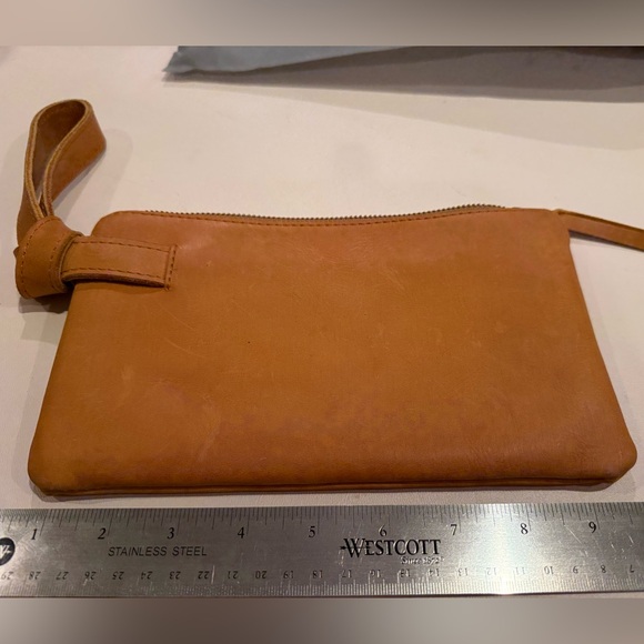 ABLE Cognac Leather Wristlet - Picture 3 of 6